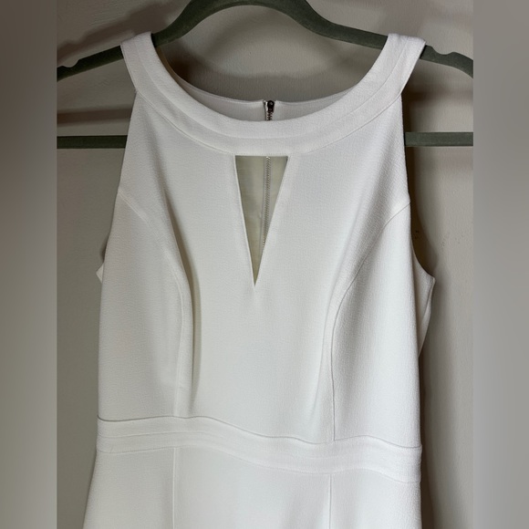 White House Black Market White Organza Sheath Dress | Size 4 | Worn Once Perfect - Picture 4 of 8